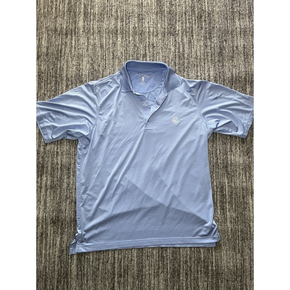 Fairway & Greene Polo Shirt Mens M Blue Short Sleeve Athletic Golfing